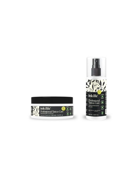 Ink Life® Crema Abrillantadora Tatuaje 120 ml + Mantequilla 150 ml