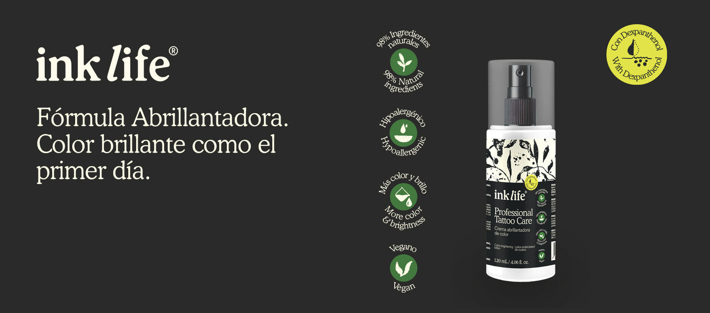 Ink Life® Crema Abrillantadora de color Profesional para Tatuaje 120 ml