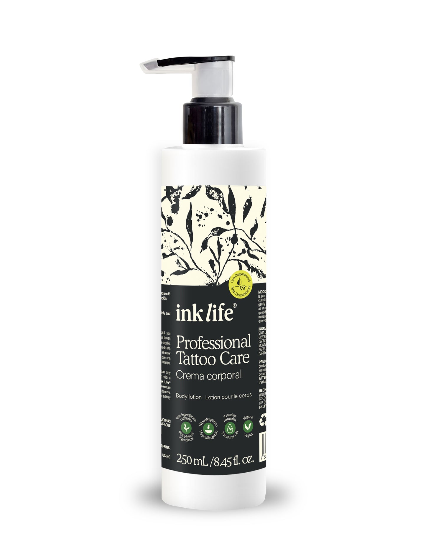 Ink Life® Crema Corporal Profesional para Tatuaje 250 ml