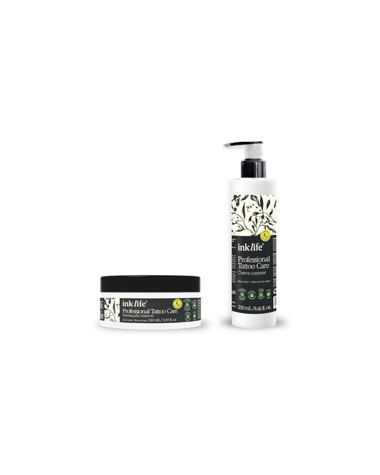 Ink Life® Profecional para Tatuaje Crema Corporal 250ml y mantequilla 150 ml